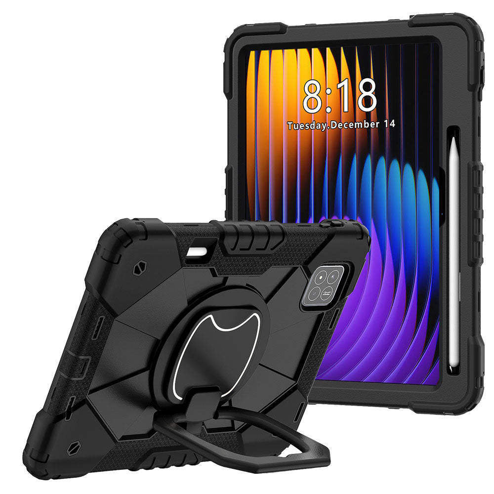 ARMOR-X Xiaomi Pad 7 / 7 Pro Rugged Case with Kick-Stand &amp; Folding Grip. 
This rugged tablet case combines heavy-duty 3-layer protection with a versatile 360° rotating kickstand and 180° folding grip for secure one-handed use and hands-free viewing. Raised bezels help protect the screen and camera from everyday scratches, while precision cutouts, integrated dust covers, and a reinforced shoulder strap attachment ensure reliable performance wherever work or adventure takes you.