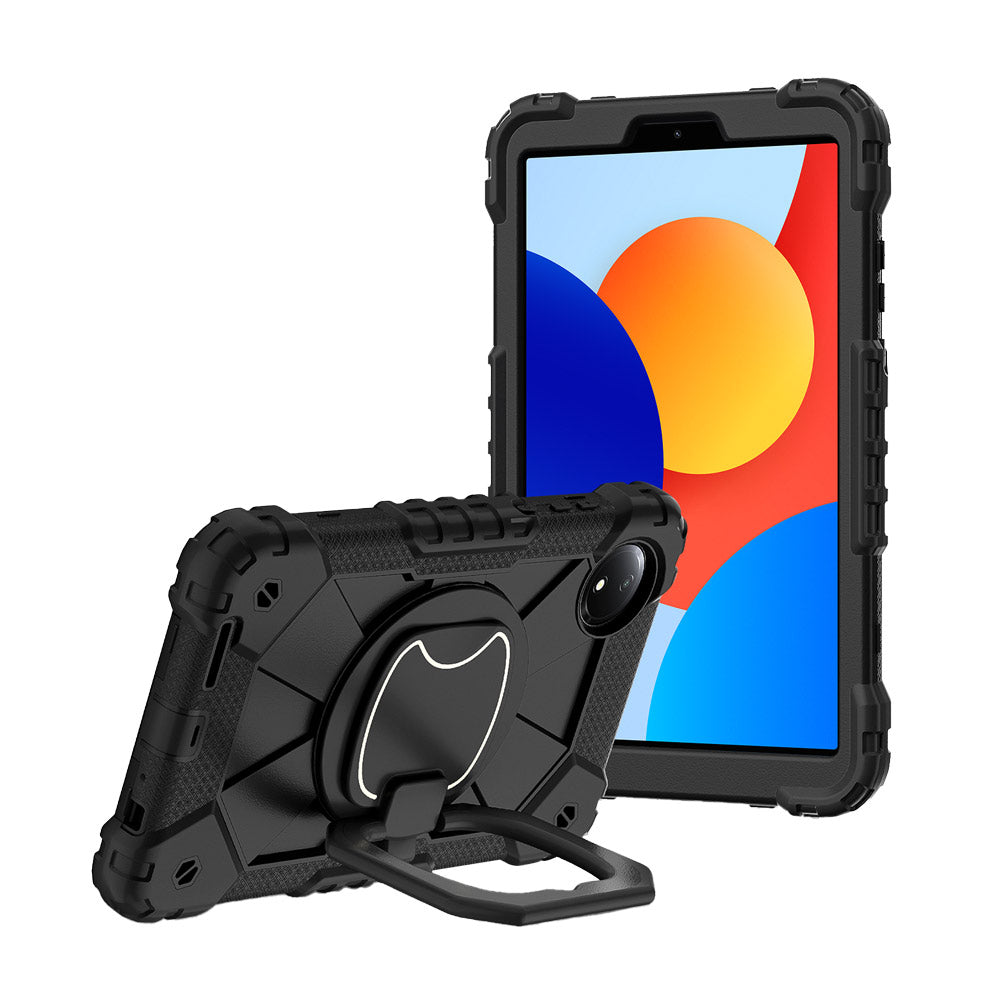ARMOR-X Xiaomi Redmi Pad SE 8.7 / Redmi Pad SE 8.7 4G Rugged Case with Kick-Stand &amp; Folding Grip. 
This rugged tablet case combines heavy-duty 3-layer protection with a versatile 360° rotating kickstand and 180° folding grip for secure one-handed use and hands-free viewing. Raised bezels help protect the screen and camera from everyday scratches, while precision cutouts, integrated dust covers, and a reinforced shoulder strap attachment ensure reliable performance wherever work or adventure takes you.