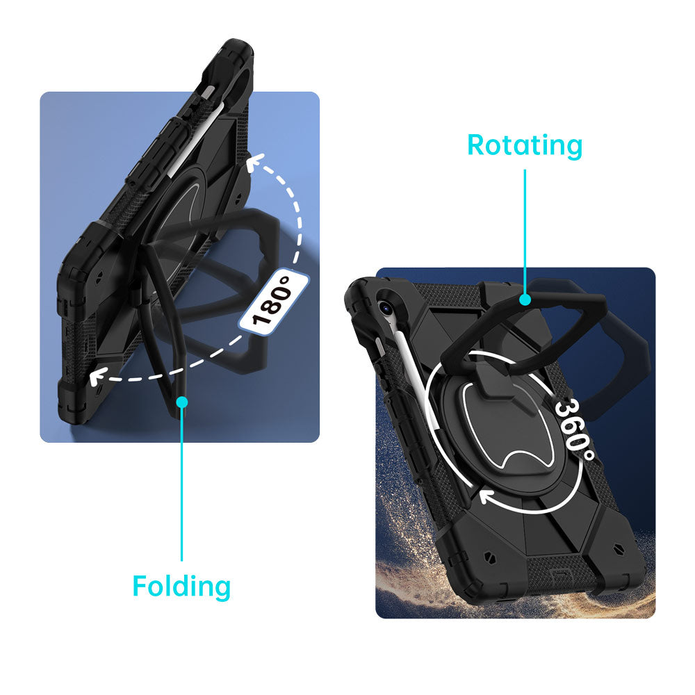 COD-SS-X710 | Samsung Galaxy Tab S9 SM-X710 / X716 / X718 | Rugged Case with Kick-Stand &amp; Folding Grip