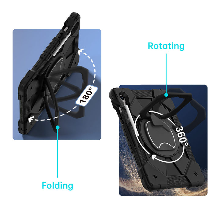 COD-SS-X710 | Samsung Galaxy Tab S9 SM-X710 / X716 / X718 | Rugged Case with Kick-Stand &amp; Folding Grip
