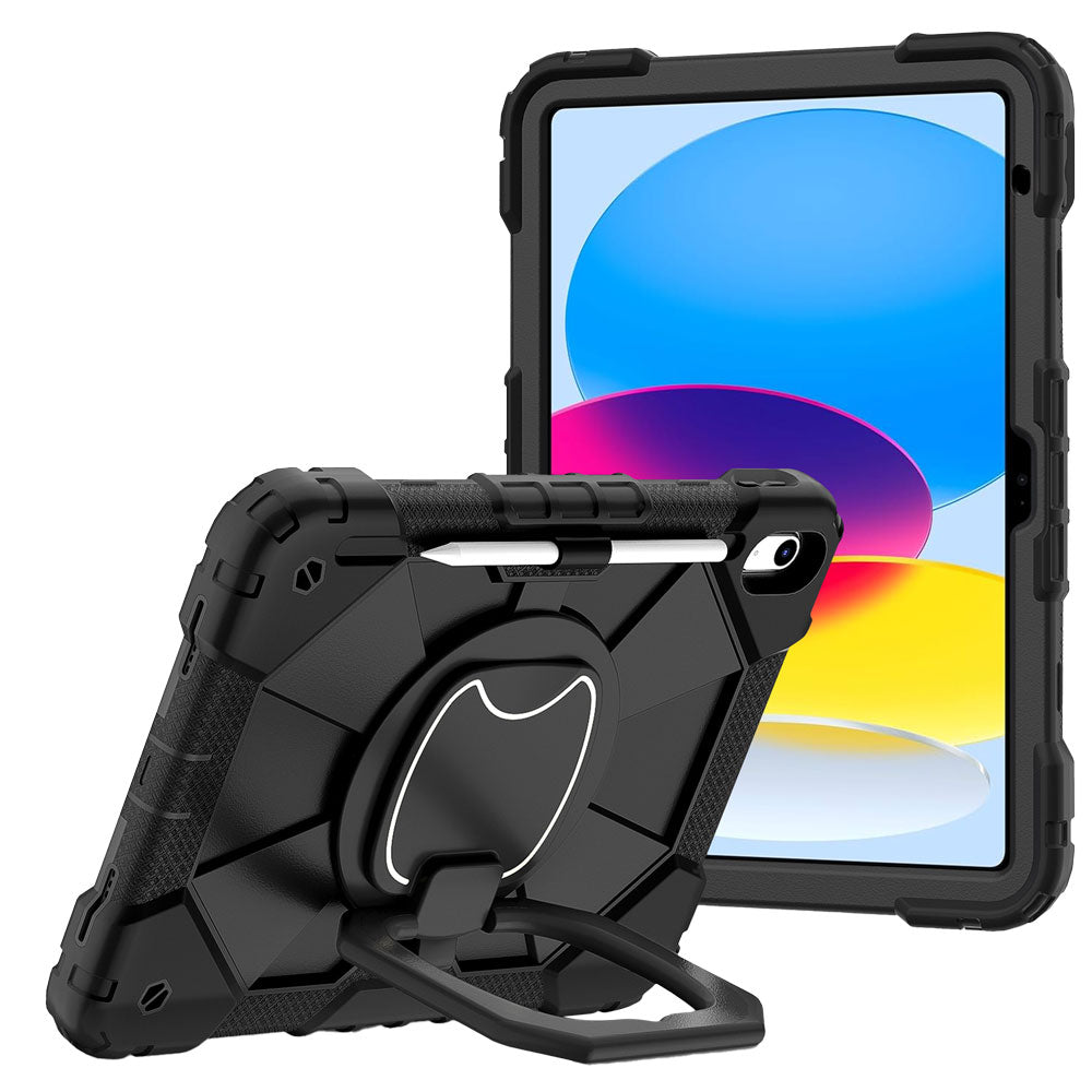 ARMOR-X iPad 11-Inch (11th Gen / A16) Rugged Case. This case combines heavy-duty 3-layer protection with a versatile 360° rotating kickstand and 180° folding grip for secure one-handed use and hands-free viewing. Raised bezels help protect the screen and camera from everyday scratches, while precision cutouts, integrated dust covers, and a reinforced shoulder strap attachment ensure reliable performance wherever work or adventure takes you.