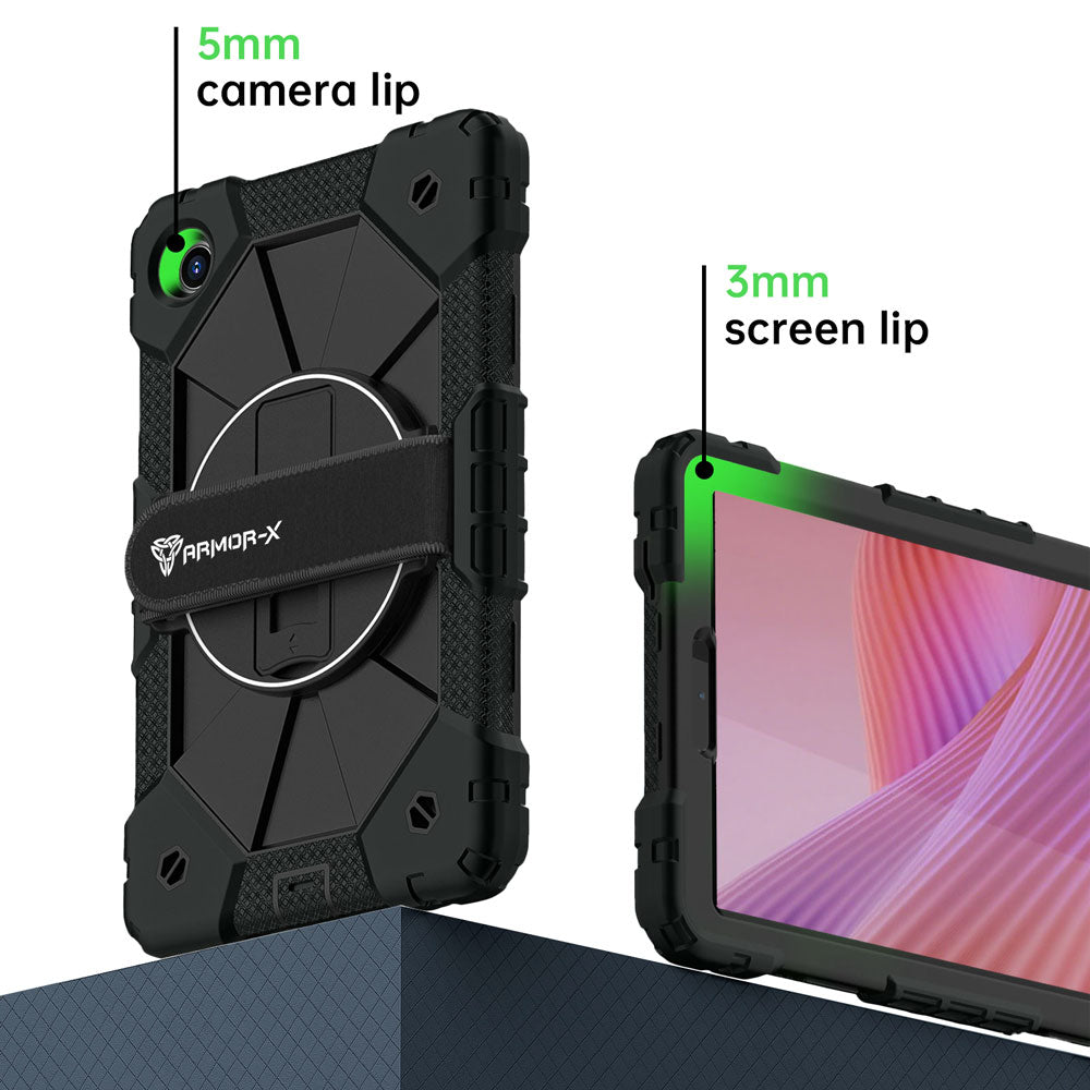 CTD-LN-K9 | Lenovo Tab K9 / Lenovo Tab One TB305 | Rugged Case with Kick-Stand &amp; Hand Strap
