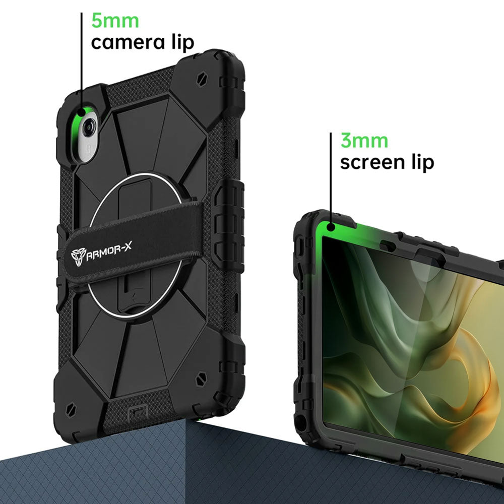 CTD-LN-TB336 | Motorola Moto Pad (2026) / Moto Pad 60 Neo | Rugged Case with Kick-Stand &amp; Hand Strap