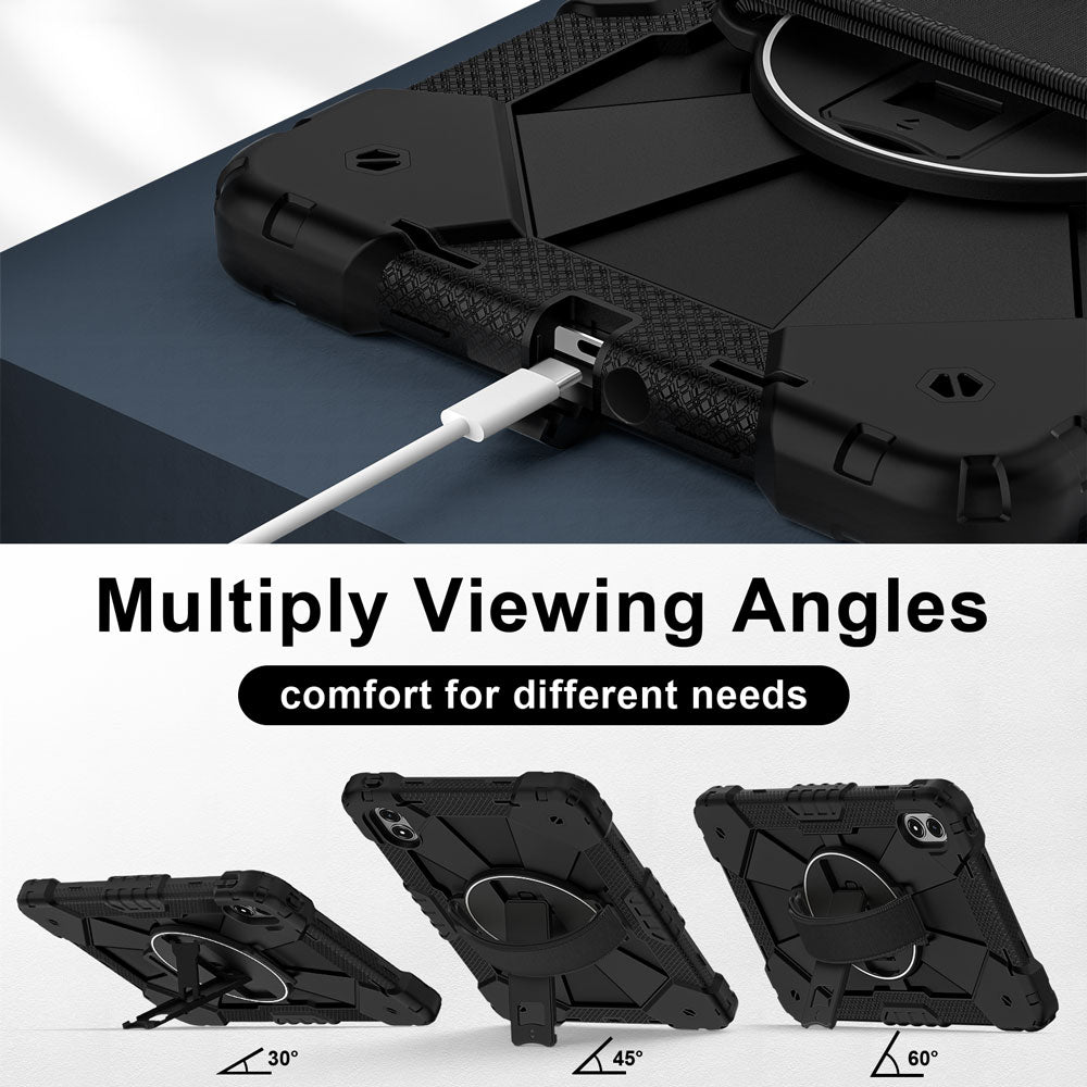 CTD-Mi-RMP2PR | Xiaomi Redmi Pad 2 Pro | Rugged Case with Kick-Stand &amp; Hand Strap
