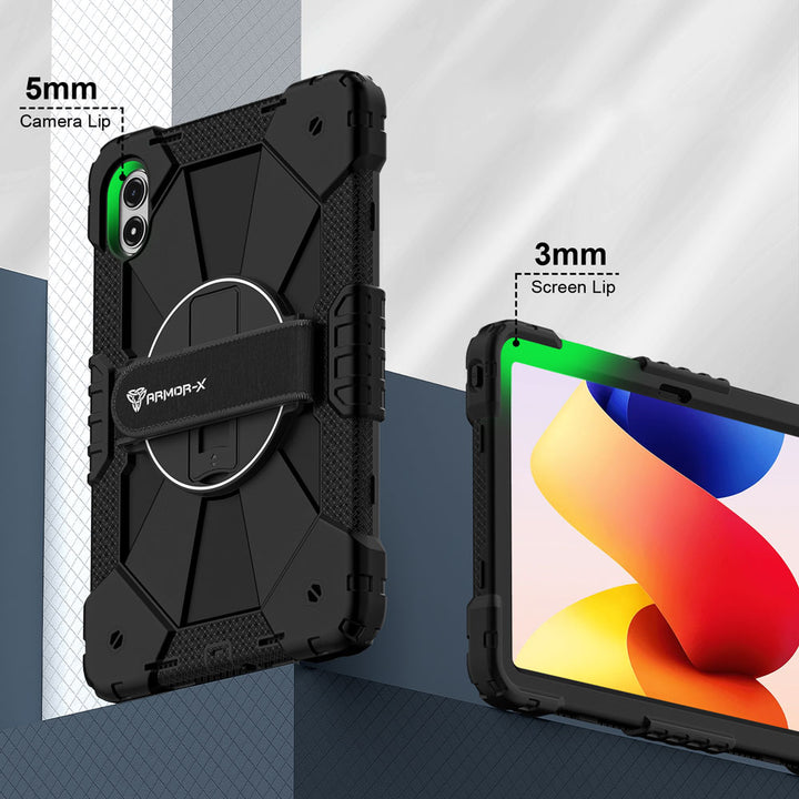 CTD-Mi-RMP2PR | Xiaomi Redmi Pad 2 Pro | Rugged Case with Kick-Stand &amp; Hand Strap