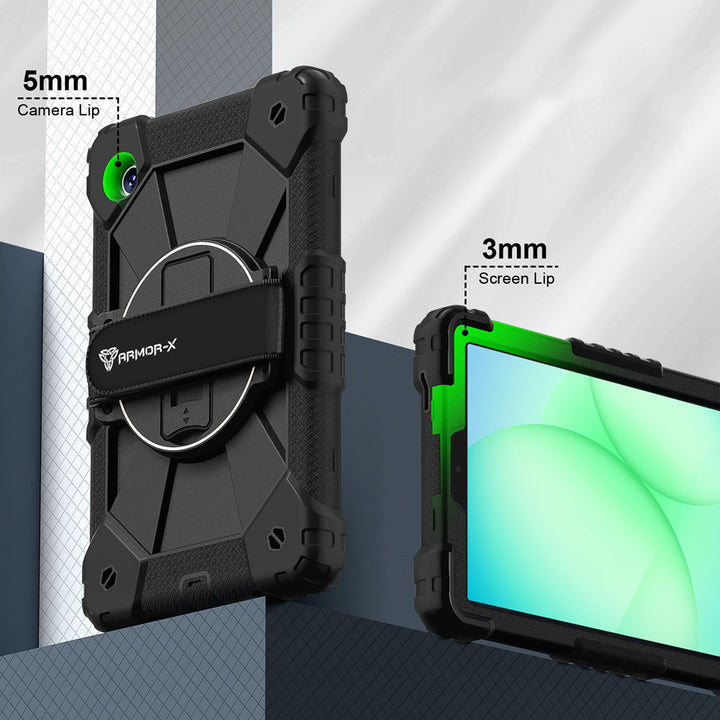 CTD-SS-X110 | Samsung Galaxy Tab A9 ( 8.7" ) SM-X110 / SM-X115 | Rugged Case with Kick-Stand &amp; Hand Strap