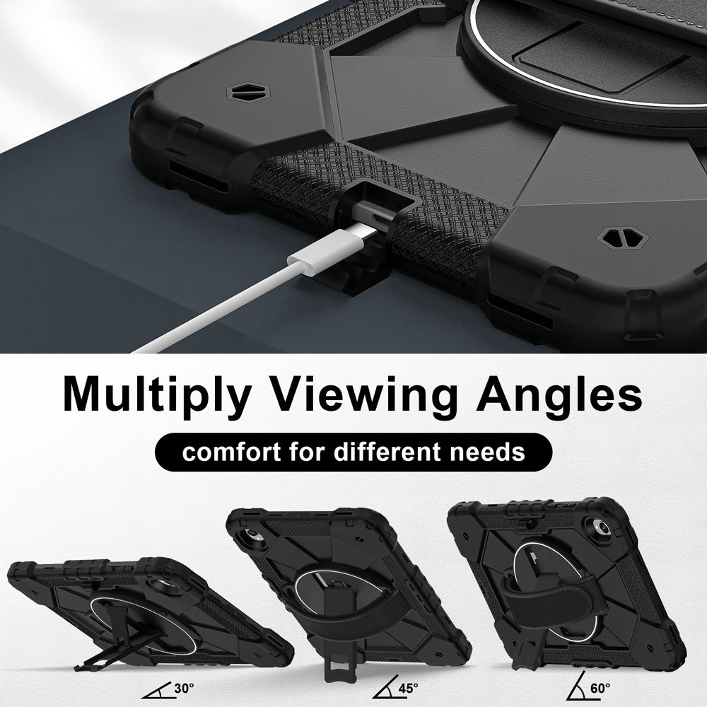 CTD-SS-X730 | Samsung Galaxy Tab S11 SM-X730 / X736 / X738 | Rugged Case with Kick-Stand &amp; Hand Strap