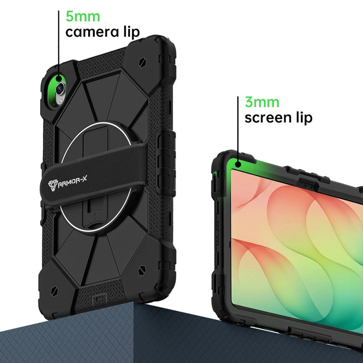 CTD-SS-X840 | Samsung Galaxy Tab S12+ S12 Plus SM-X840 / X846 / X848 | Rugged Case with Kick-Stand &amp; Hand Strap