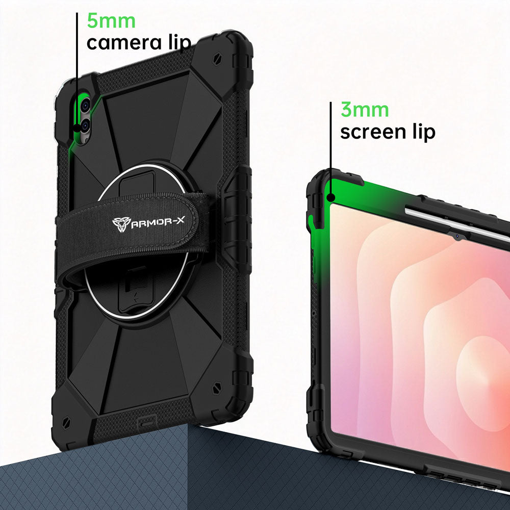 CTD-SS-X930 | Samsung Galaxy Tab S11 Ultra SM-X930 / X936 | Rugged Case with Kick-Stand &amp; Hand Strap