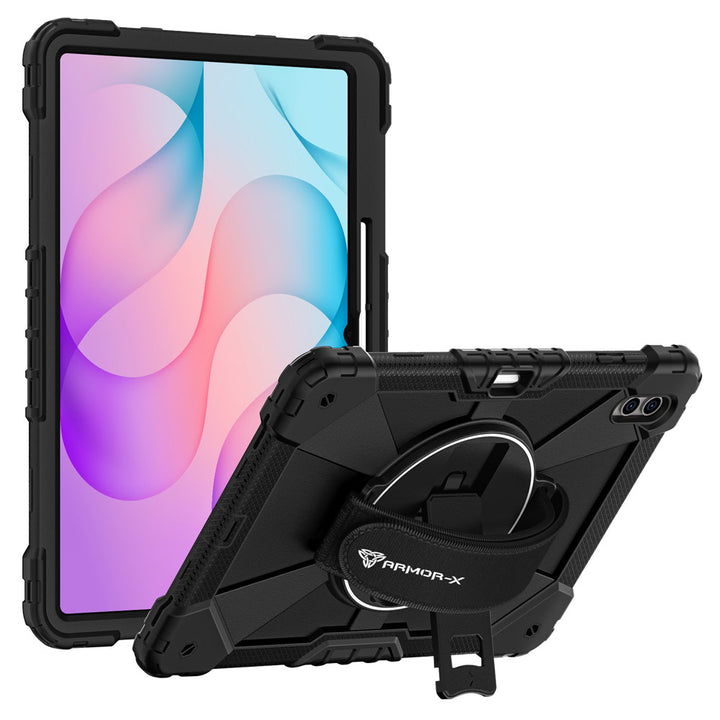 ARMOR-X Samsung Galaxy Tab S12 Ultra SM-X940 / X946 Rugged Case with Kick-stand &amp; Hand Strap. This rugged tablet case features a durable 3-layer protective construction, raised screen and camera bezels, a 360° rotating hand strap, and a multi-angle kickstand for comfortable viewing and working. Precise cutouts, dust-proof port covers, and reinforced shoulder strap attachment points ensure reliable protection, easy portability, and seamless access to all device functions.