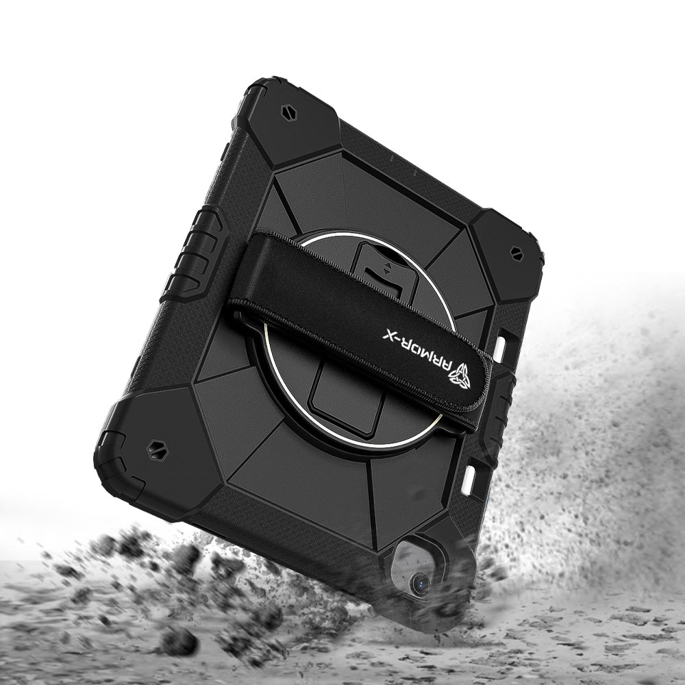 CTD-iPad-A6 | iPad Air 13 (M2) / (M3) / (M4) | Rugged Case with Kick-Stand &amp; Hand Strap