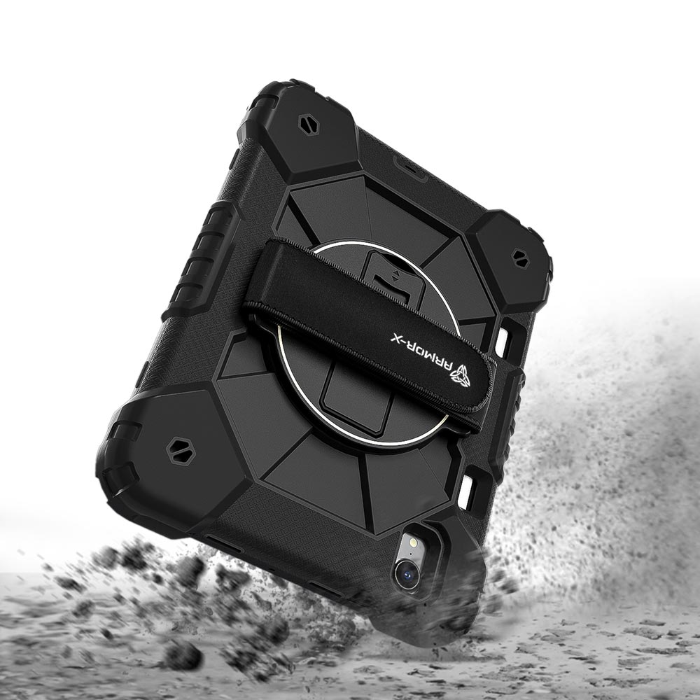 CTD-iPad-M6 | iPad mini (A17 Pro) | Rugged Case with Kick-Stand &amp; Hand Strap
