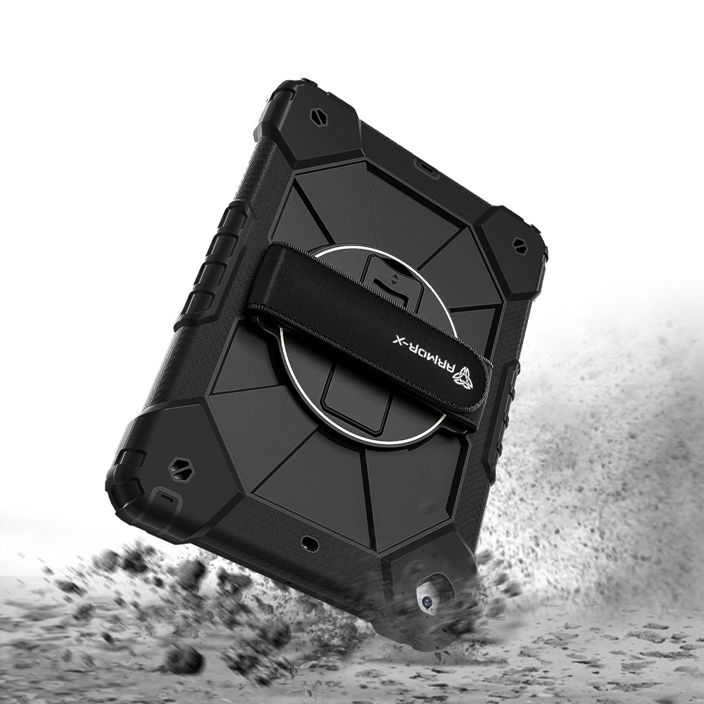 CTD-iPad-N3 | iPad 10.2 (7th &amp; 8th &amp; 9th Gen.) 2019 / 2020 / 2021 | Rugged Case with Kick-Stand &amp; Hand Strap