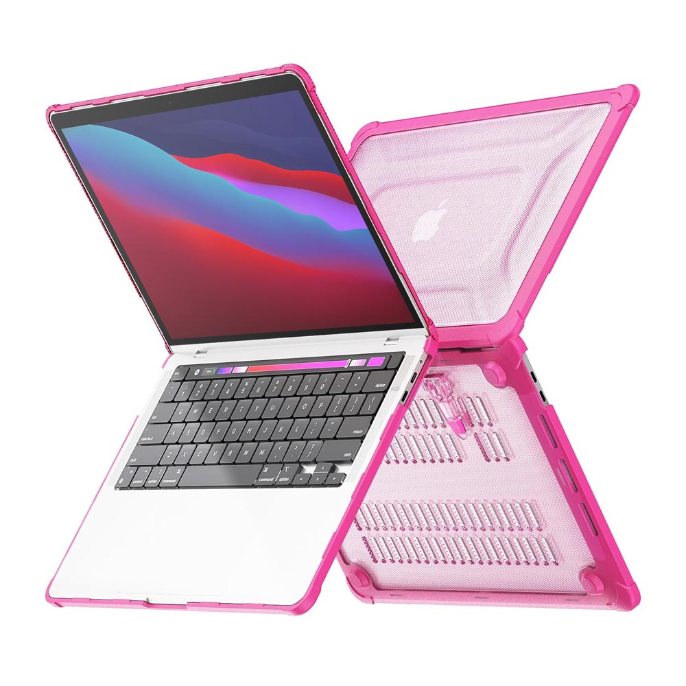 ARMOR-X Macbook Pro 13" 2018 / 2020 / 2022 (A1706 / A1708 / A1989 / A2159 / A2251 / A2289 / M1/M2 A2338) shockproof case with a built-in kickstand, bringing better visual experience and helps to relieve neck strain.