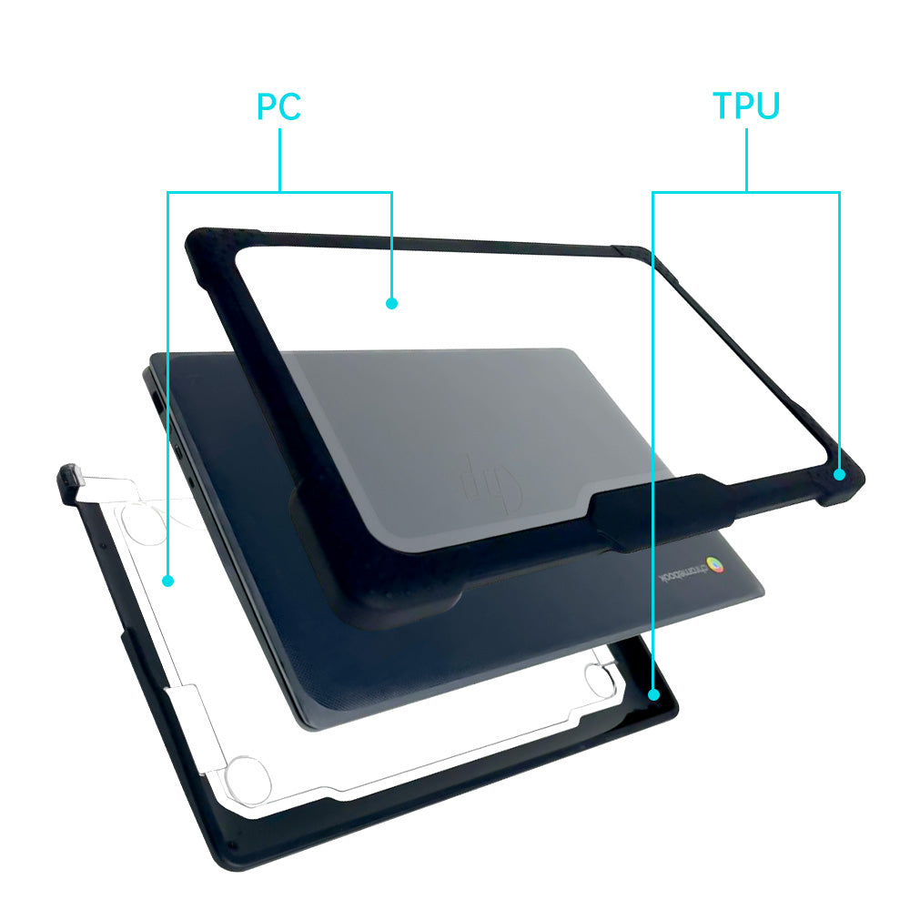 CVM-HP-K24-1 | HP Fortis G1i 11 Chromebook Clamshell | Heavy Duty Military Grade Rugged Case