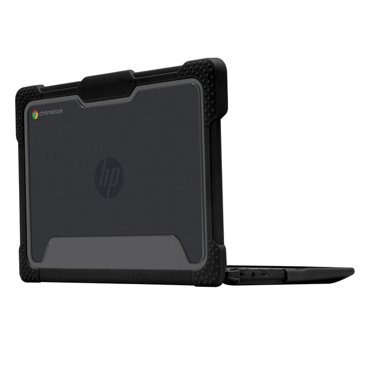 ARMOR-X HP Fortis G1i 11 Chromebook Clamshell & HP Fortis 11 G10 Chromebook / G9 Q Chromebook & HP Chromebook 11 G9 EE / G8 EE & HP Chromebook 11MK G9 EE / 11A G8 EE Heavy Duty Military Grade Rugged Case. It is engineered to withstand drops of up to 1.2 meters (4 feet), protecting your laptop from accidental scuffs, scratches, bumps, and other impacts