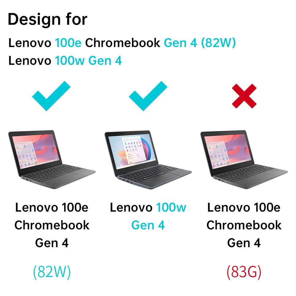 CVM-LN-K21 | Lenovo 100e Chromebook Gen 4 (82W) / 100w Gen 4 | Heavy Duty Military Grade Rugged Case