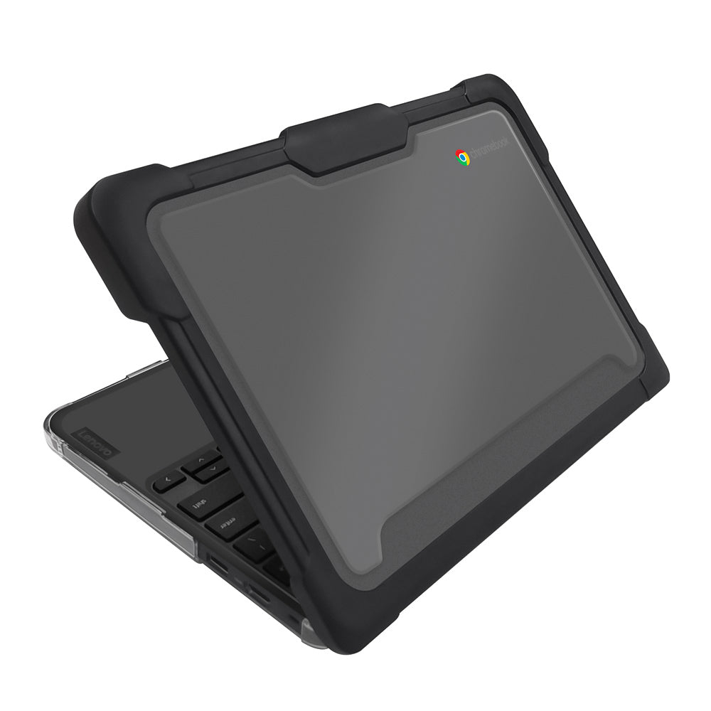 ARMOR-X Lenovo 100e Chromebook (2nd Gen) 11.6" Heavy Duty Military Grade Rugged Case. It is engineered to withstand drops of up to 1.2 meters (4 feet), protecting your laptop from accidental scuffs, scratches, bumps, and other impacts.
