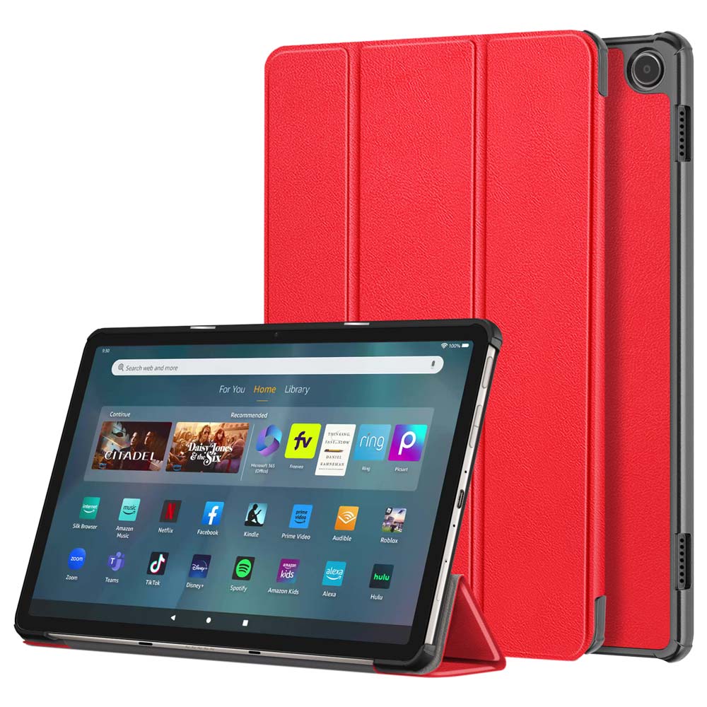 CVR-AZ-FRMX11 | Amazon Fire Max 11 | Smart Tri-Fold Stand Magnetic PU Cover