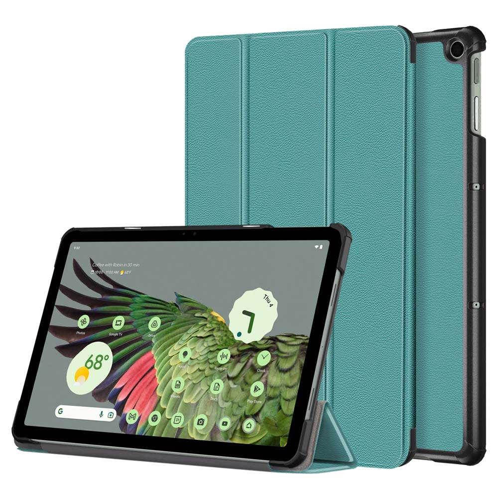 ARMOR-X Google Pixel Tablet shockproof case, impact protection cover. Smart Tri-Fold Stand Magnetic PU Cover. Hand free typing, drawing, video watching.