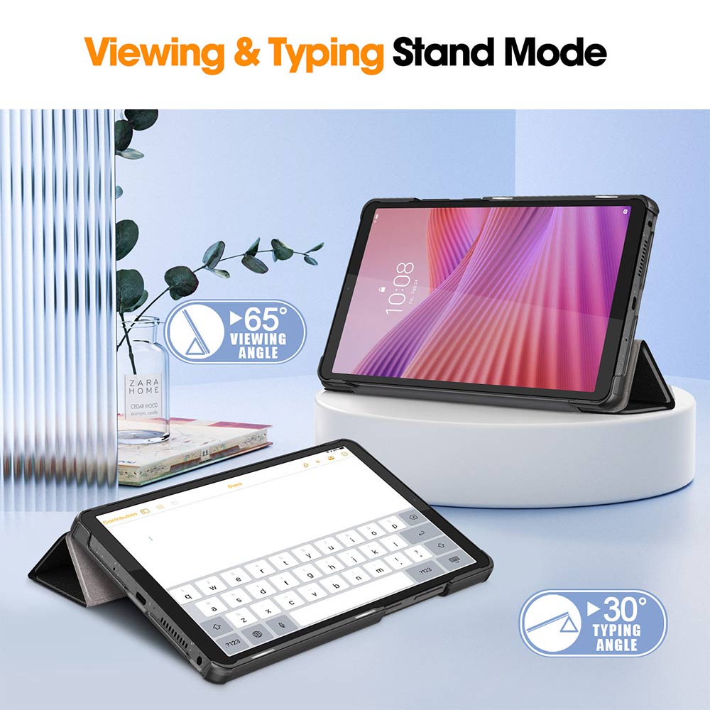 ARMOR-X Lenovo Tab K9 / Lenovo Tab One TB305 Smart Tri-Fold Stand Magnetic PU Cover.