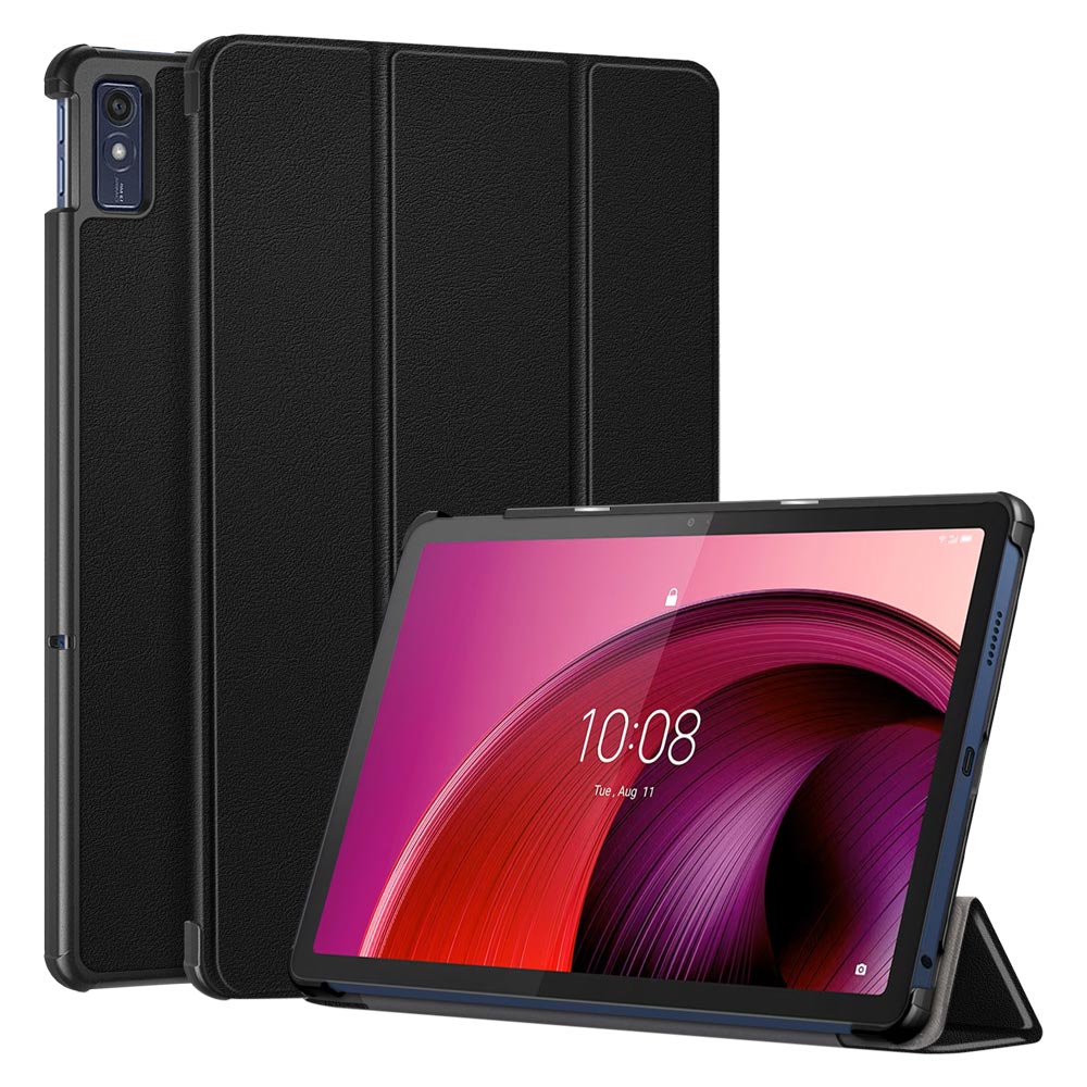 ARMOR-X Lenovo Tab M10 5G TB360 shockproof case, impact protection cover. Smart Tri-Fold Stand Magnetic PU Cover. Hand free typing, drawing, video watching.