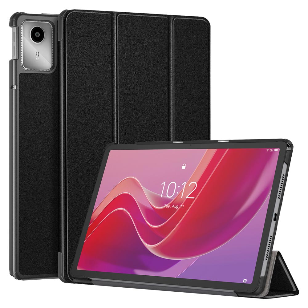 ARMOR-X Lenovo Tab M11 TB330 shockproof case, impact protection cover. Smart Tri-Fold Stand Magnetic PU Cover. Hand free typing, drawing, video watching.
