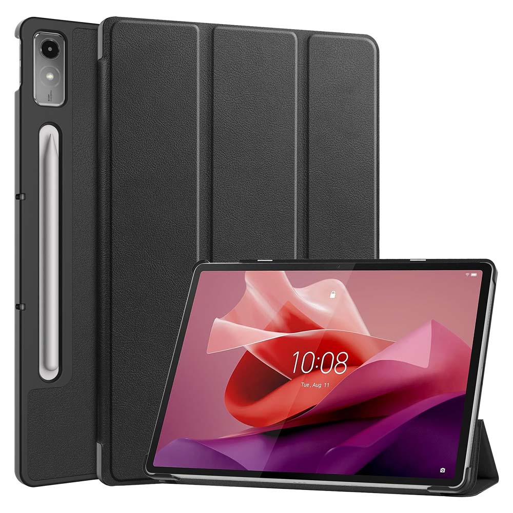 ARMOR-X Lenovo Tab P12 TB370 shockproof case, impact protection cover. Smart Tri-Fold Stand Magnetic PU Cover. Hand free typing, drawing, video watching.