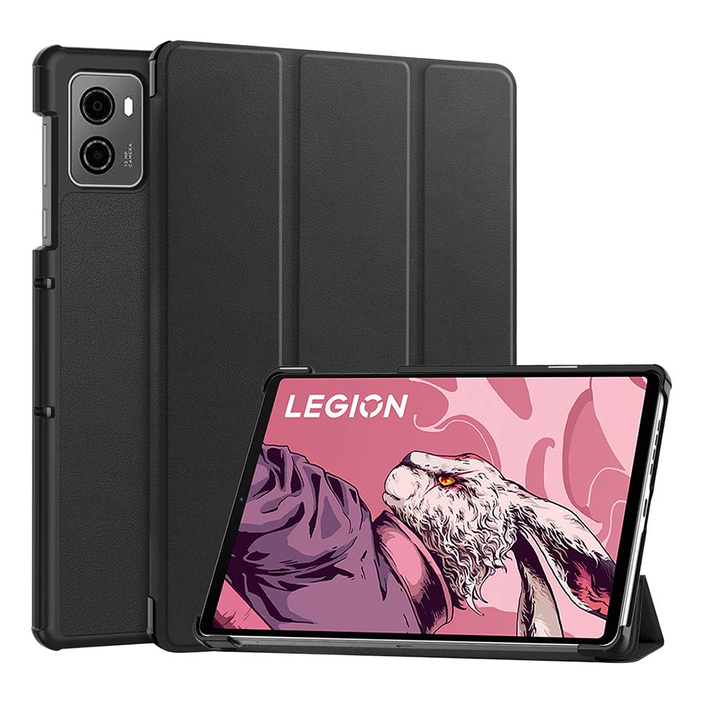 ARMOR-X Lenovo Legion Y700 2023 TB320FC shockproof case, impact protection cover. Smart Tri-Fold Stand Magnetic PU Cover. Hand free typing, drawing, video watching.