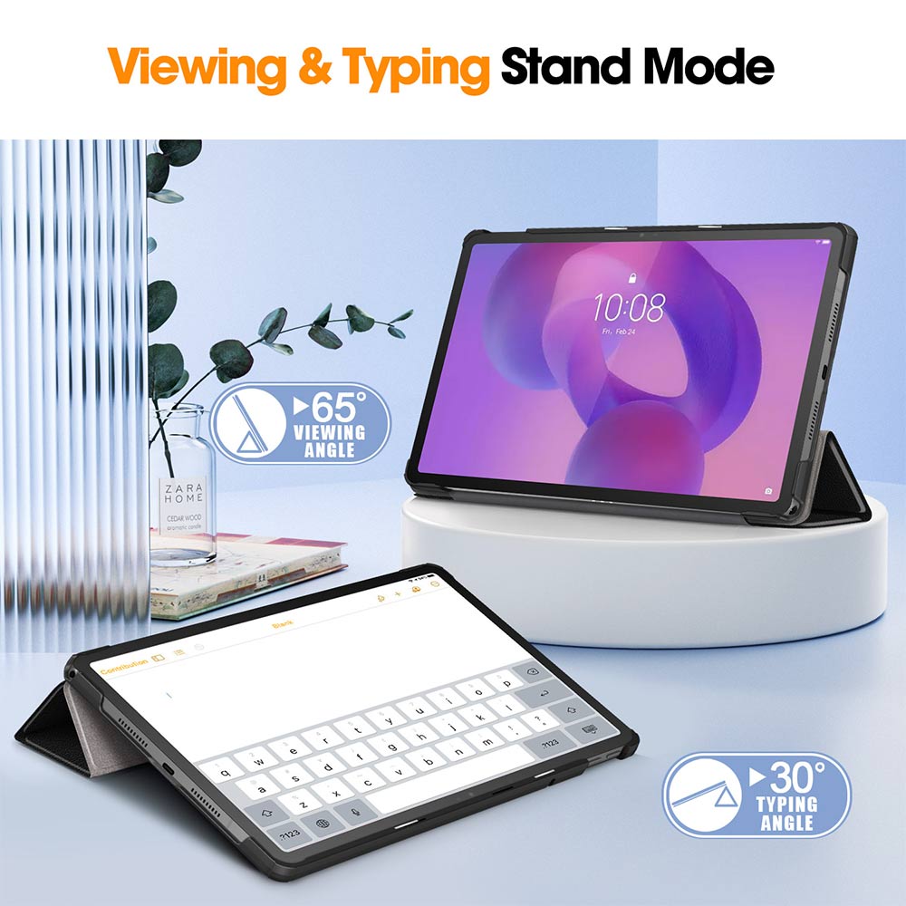 ARMOR-X Lenovo Tab K11 (Gen 2) TB336 / Lenovo Idea Tab ( 11" TB336 ) Smart Tri-Fold Stand Magnetic PU Cover.