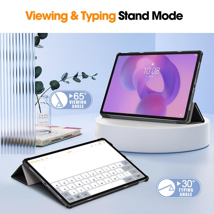 ARMOR-X Lenovo Tab K12 TB361 / Lenovo Idea Tab Plus ( 12.1" TB361 ) Smart Tri-Fold Stand Magnetic PU Cover.