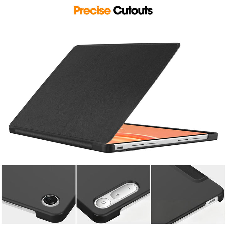 ARMOR-X Lenovo Tab Plus (Gen 2) TB355 Smart Folio Case with PU Leather Cover. Precisely engineered cutouts ensure full access to all ports, cameras, and speakers.