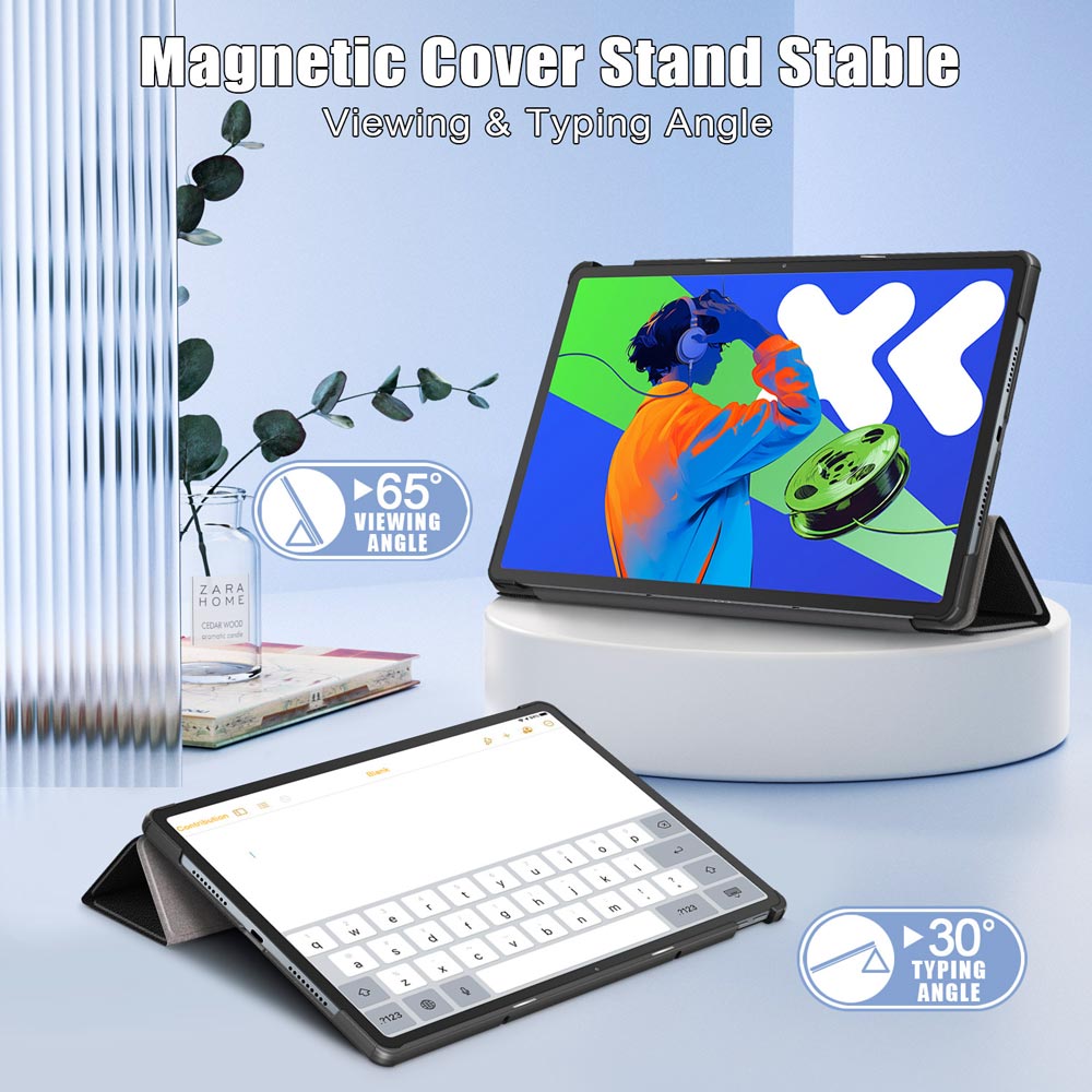 ARMOR-X Lenovo Tab P12 TB370 Smart Tri-Fold Stand Magnetic PU Cover.