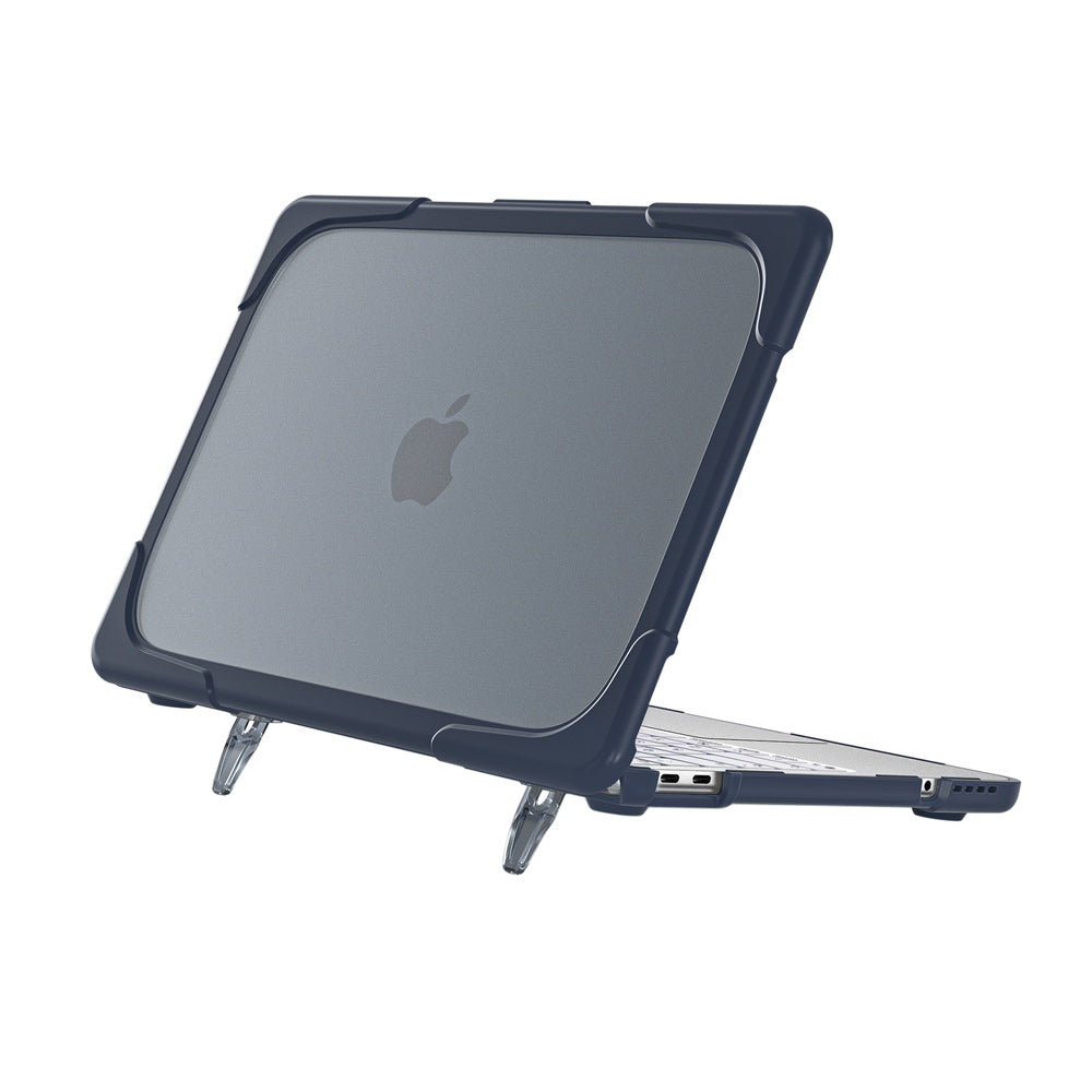 ARMOR-X MacBook Neo (A3404) shockproof cases with a built-in kickstand, bringing better visual experience and helps to relieve neck strain.