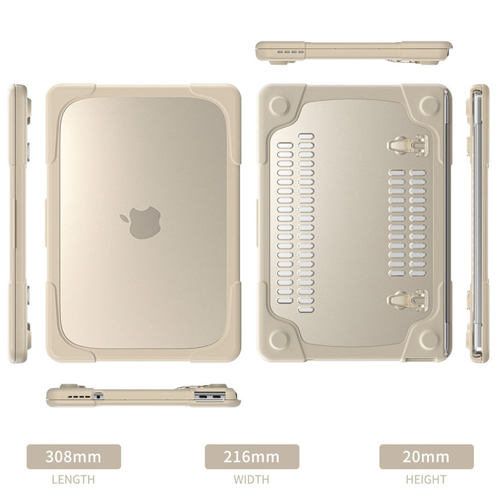 ARMOR-X MacBook Neo (A3404) shockproof cases. Easy access to all ports and features, you can plug your charger, cable or headset without removing the case.