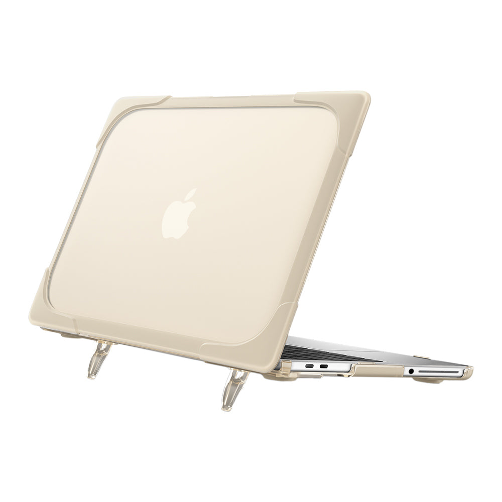 ARMOR-X MacBook Neo (A3404) shockproof cases with a built-in kickstand, bringing better visual experience and helps to relieve neck strain.