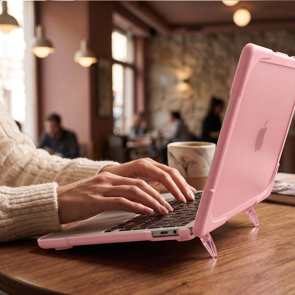 CVR-MB-NEO-PK | MacBook Neo (A3404) | Heavy Duty Slim Hard Shell Dual Layer Protective Cover, Pink