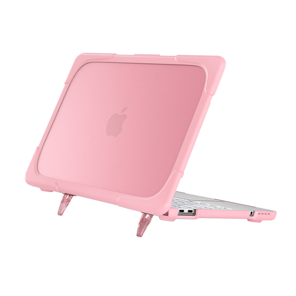 ARMOR-X MacBook Neo (A3404) shockproof cases with a built-in kickstand, bringing better visual experience and helps to relieve neck strain.