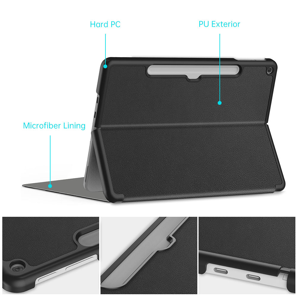 CVR-MS-SFPR12 | Microsoft Surface Pro 12-inch Copilot+ PC | Smart Folio Case with PU Leather Cover