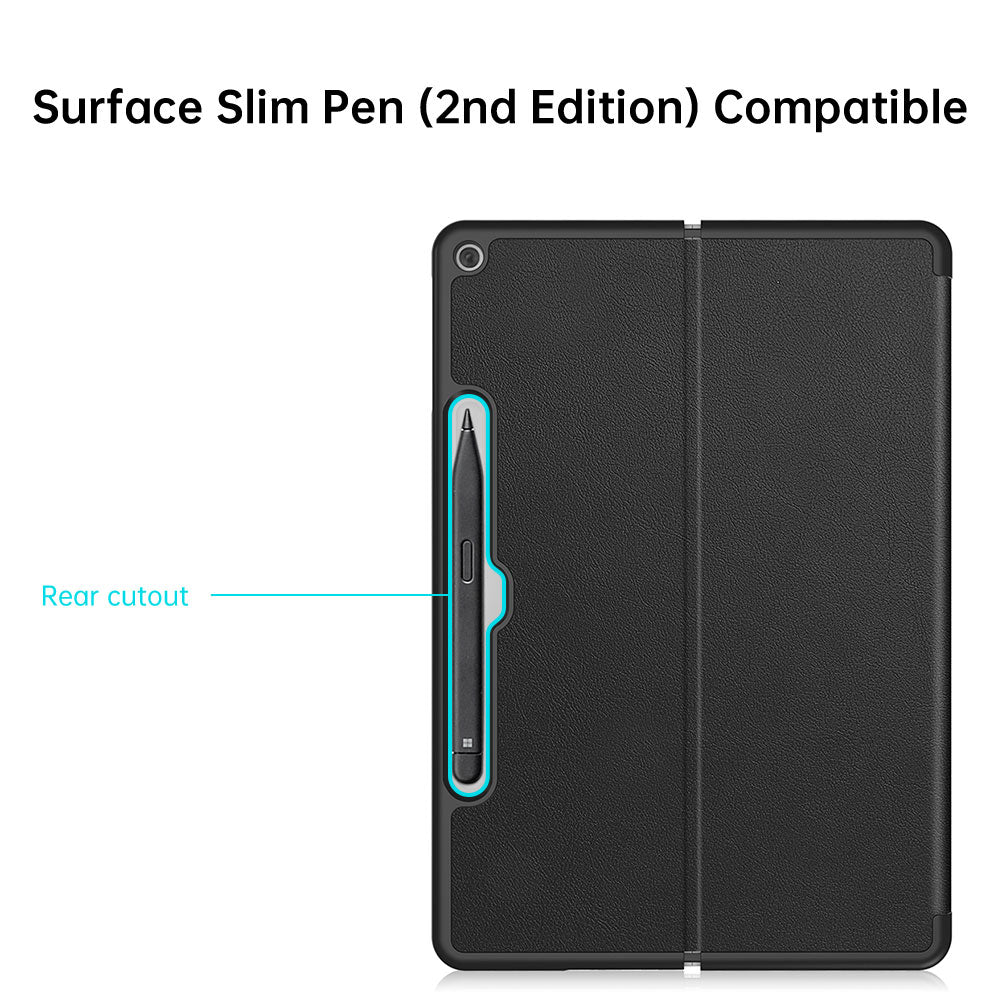 CVR-MS-SFPR12 | Microsoft Surface Pro 12-inch Copilot+ PC | Smart Folio Case with PU Leather Cover