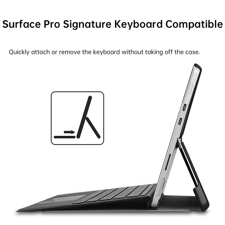 CVR-MS-SFPR8 | Microsoft Surface Pro 8 | Smart Folio Case with PU Leather Cover