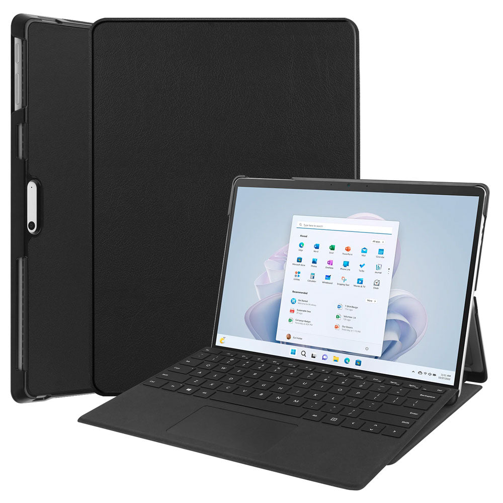 ARMOR-X Microsoft Surface Pro 11 / 10 / 9 Smart Folio Case with PU Leather Cover.