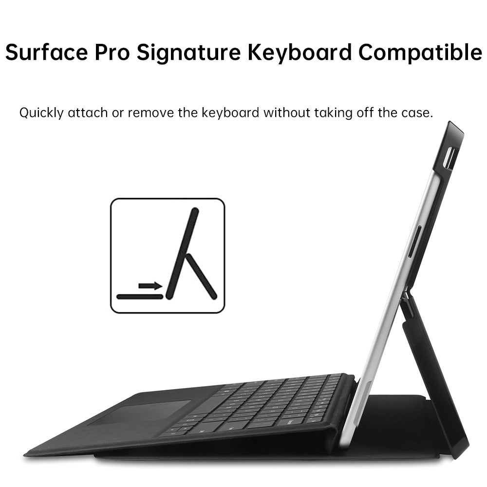 CVR-MS-SFPR9 | Microsoft Surface Pro 11 / 10 / 9 | Smart Folio Case with PU Leather Cover