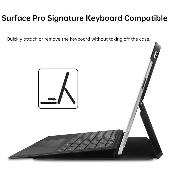 CVR-MS-SFPR9 | Microsoft Surface Pro 11 / 10 / 9 | Smart Folio Case with PU Leather Cover