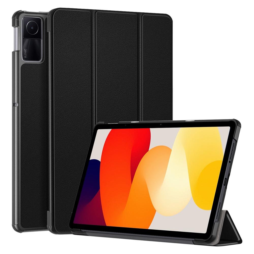 ARMOR-X Xiaomi Redmi Pad SE shockproof case, impact protection cover. Smart Tri-Fold Stand Magnetic PU Cover. Hand free typing, drawing, video watching.