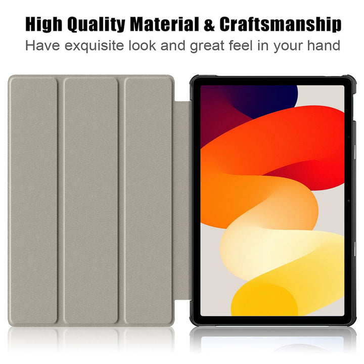 ARMOR-X Xiaomi Redmi Pad SE Smart Tri-Fold Stand Magnetic PU Cover. With high quality material & craftsmanship.