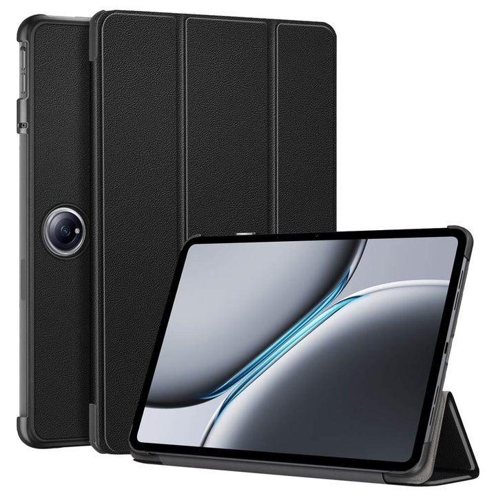 ARMOR-X OnePlus Pad 2 shockproof case, impact protection cover. Smart Tri-Fold Stand Magnetic PU Cover. Hand free typing, drawing, video watching.