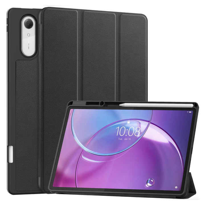 ARMOR-X Lenovo Idea Tab Pro (Gen 2) TB390 shockproof case, impact protection cover. Smart Tri-Fold Stand Magnetic PU Cover. Hand free typing, drawing, video watching.
