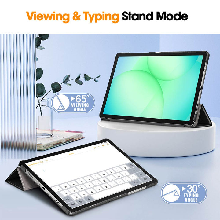 ARMOR-X Samsung Galaxy Tab A11+ A11 Plus ( 11" ) SM-X230 / SM-X235 / SM-X236 Smart Tri-Fold Stand Magnetic PU Cover.