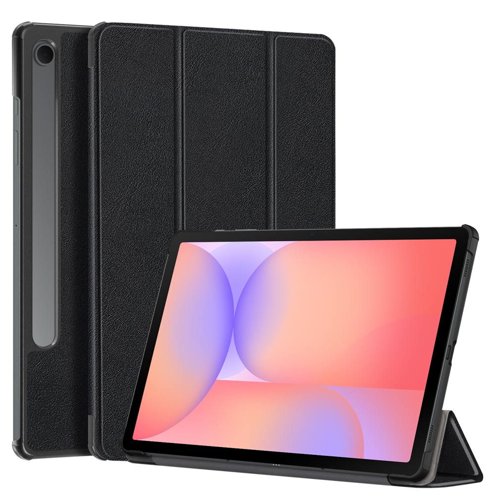 ARMOR-X Samsung Galaxy Tab S10 FE SM-X520 X526 X528 / S10 Lite SM-X400 X406 shockproof case, impact protection cover. Smart Tri-Fold Stand Magnetic PU Cover. Hand free typing, drawing, video watching.